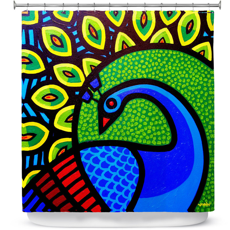 Rideau de douche simple peacock