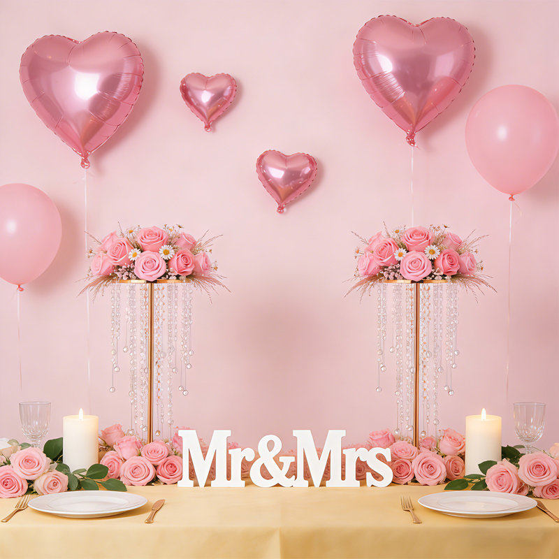 Ensemble de 4 vases en or 21,7 pouces avec accents en cristal, 4