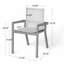 Chaise de salle à manger Belfast, ensemble de 2, structure en teck et tissu beige