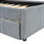 Teddy Fleece Twin Size Upholstered Platform Bed With Trundle