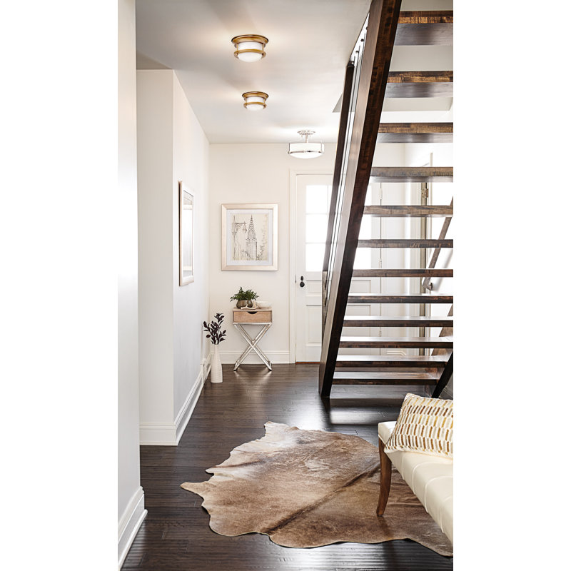 Hadley 1 - Light 7.75" Simple Drum Flush Mount, Brushed Bronze
