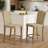 Solid Wood Natural Finish Bar Stool With Handwoven Rope
