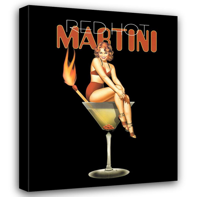 Red Hot Martini, 18" H x 14" W