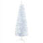 Arbre de Noël artificiel enneigé 5 pi, arbre de Noël mince avec branches réalistes et base en plastique pour décoration d'intérieur, blanc