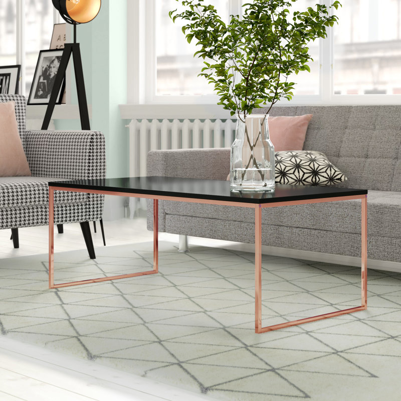 Crampton Sled Coffee Table, Gold, 120 x 60cm