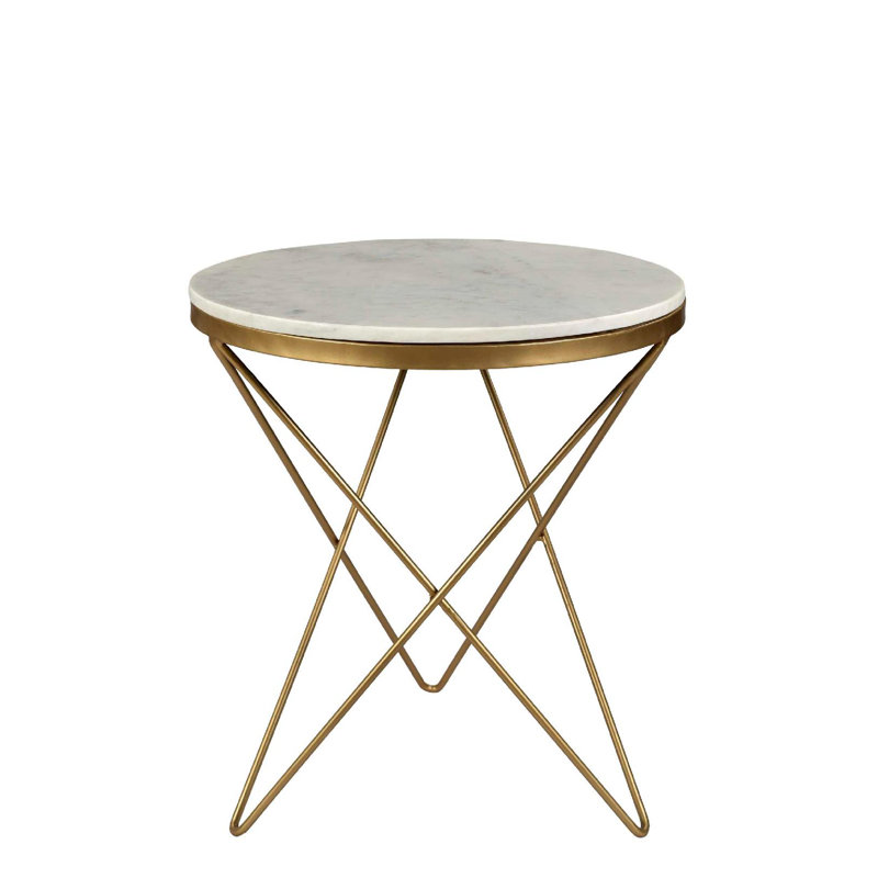 Cross Legs Marble End Table Set