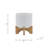 5" CHEVRON PLANTER W/ STAND, WHITE