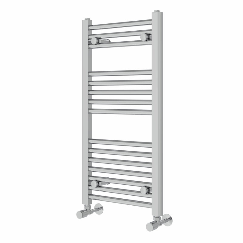 Wiest Straight Heated Towel Rail Radiator Bathroom Ladder Warmer, 80cm H x 40cm W x 3cm D, Chrome