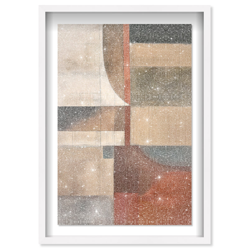 Pattern Pulse III Shadowbox Abstract Print by Oliver Gal, Black Frame, 10 x 15, 16.5"H x 11.5"W, White Frame