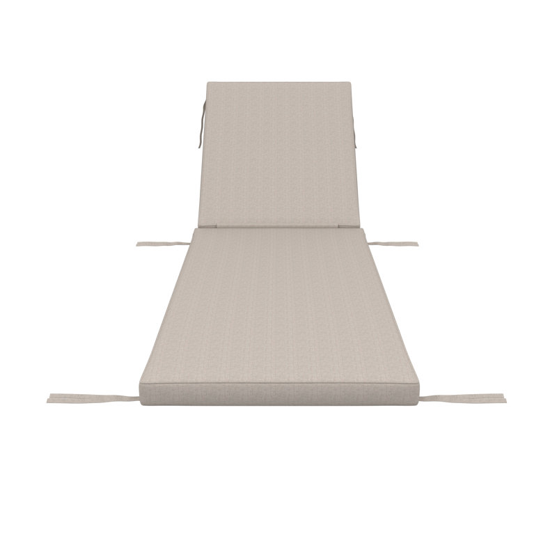 Coussin de chaise d'extérieur avec tissu Sunbrella, Argent coulé Sunbrella®, 23 po x 75 po