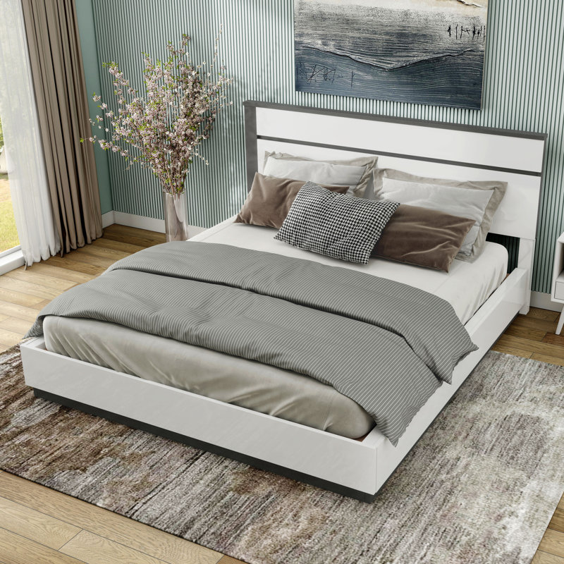 Arakawa Solid Wood Platform Bed, King
