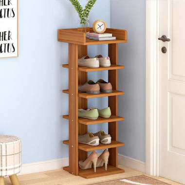 Ebern Designs 3 Pair Solid Wood Shoe Rack