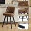 Swivel Counter Stool with Metal Frame-347580549