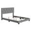 Diamond Linen Upholstered Platform Bed Frame with Adjustable Headboard - Boyd Sleep-1427847244-1427847254