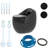 Single Flush 1.28 Egg Shape Glossy Black Toilet, Multiple Glazed Surface, Easy - To Clean, 26.7 In Depth, 27.6 Package Height Seamless Ceramic One Piece, Quick Release Seat For Convenient Cleaning,-121599363
