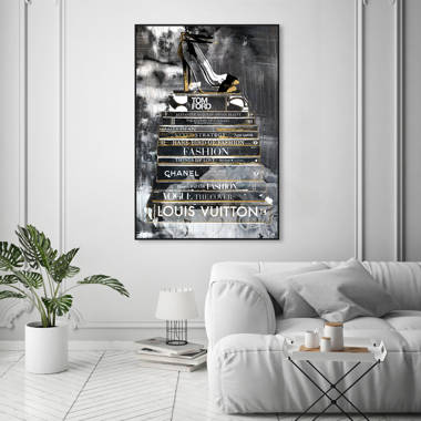 Stupell Industries Fashion Essentials with Iconic Glam Brands Graphic Art White Framed Art Print Wall Art, 11x14, by Amanda Greenwood