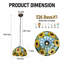 Tiffany Style Sunflower Pendant Lamp, Wall-mounted Control