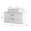 Meuble-lavabo simple 31,5 po avec lavabo vasque en céramique et armoire de rangement large 31,5 po
