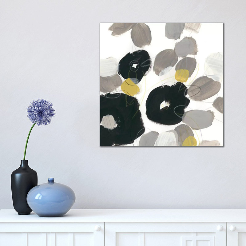 Kinetic Flora II by June Erica Vess - Wrapped Canvas Painting, 45.72 cm H x 45.72 cm W x 3.175 cm D