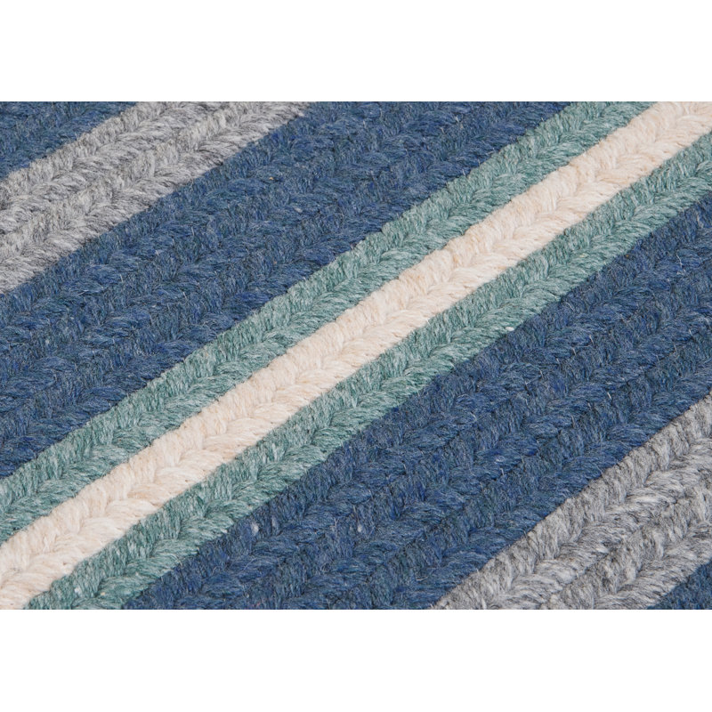 Tapis rayé bleu / gris Winkel, Rectangle 3 pi x 5 pi