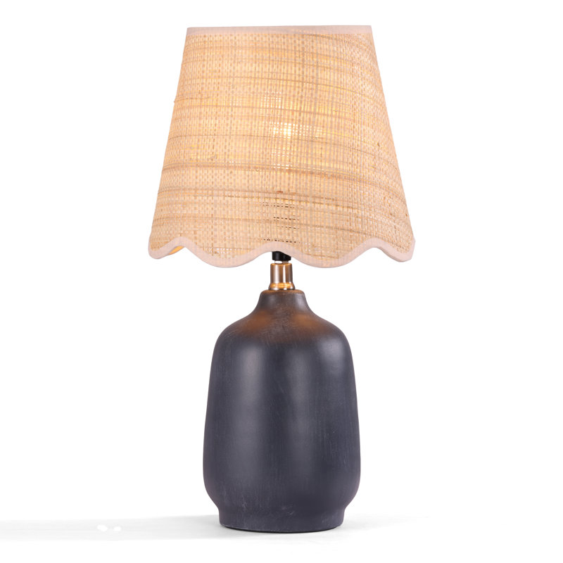 Ceramic Table Lamp, Black