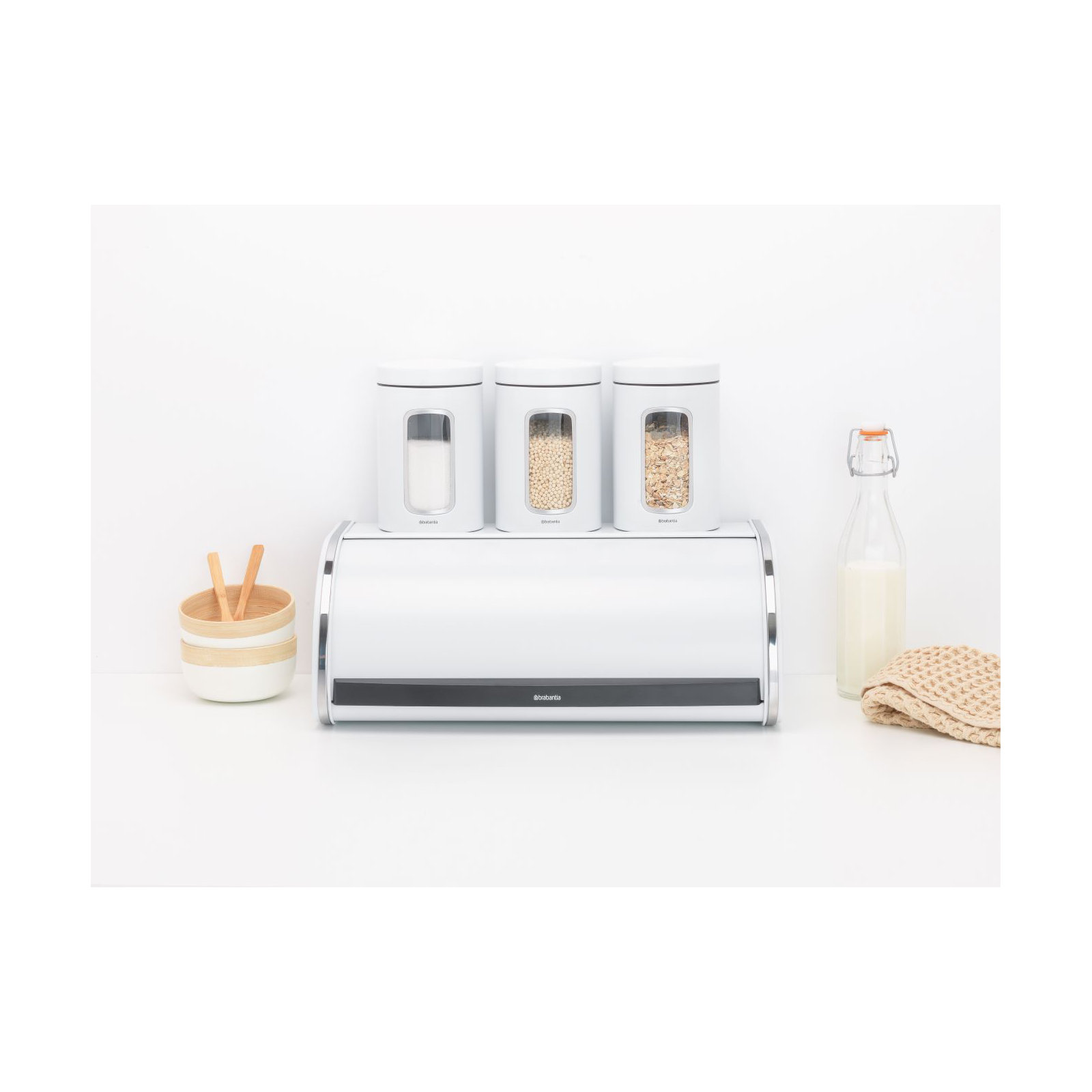 Brabantia Roll Top Bread Box, White