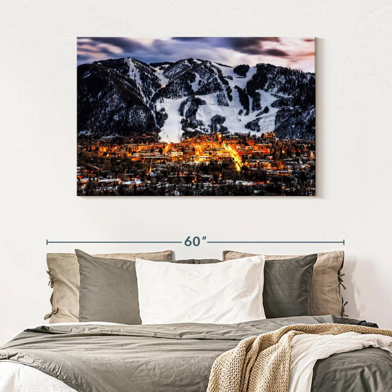 Park City Ski Slopes, reproduction sur toile, H 32 po x l 48 po x P 1,25 po