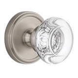 Grandeur Georgetown Rosette Single Dummy with Bordeaux Crystal Door Knob