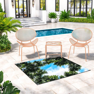 Compact Patio Dining Sets, Powder Coated Iron Modern Set For Patio Home
