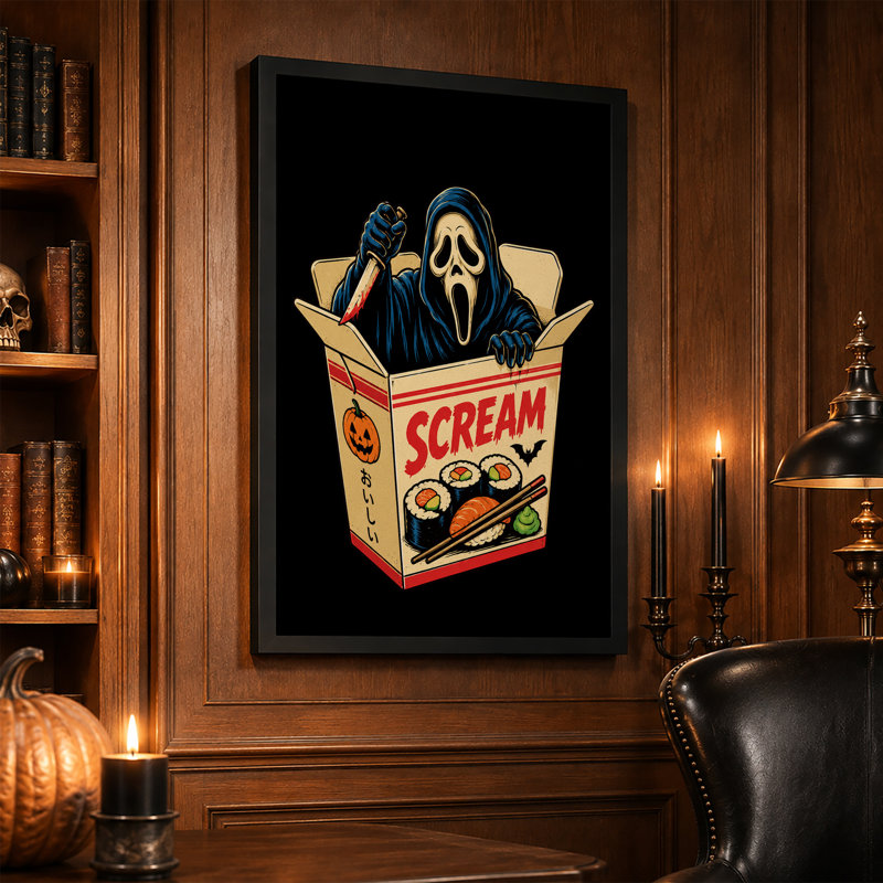 Art mural sur toile Ghostface Scream Killer, H 24 po x l 16 po