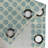 Latitude Run® Abstract Grommet Curtain Sketchy Design Geometric Cadet Blue and Pale Yellow-1812622314
