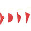 Accordion Honeycomb Foldable Paper Christmas Ornaments - 4" - Set Of 4-1324997943