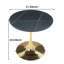 Table de salle à manger 31,5 "de style Mid-Century pour 2 à 4 personnes avec plateau rond en MDF GOLDEN ET NOIR
