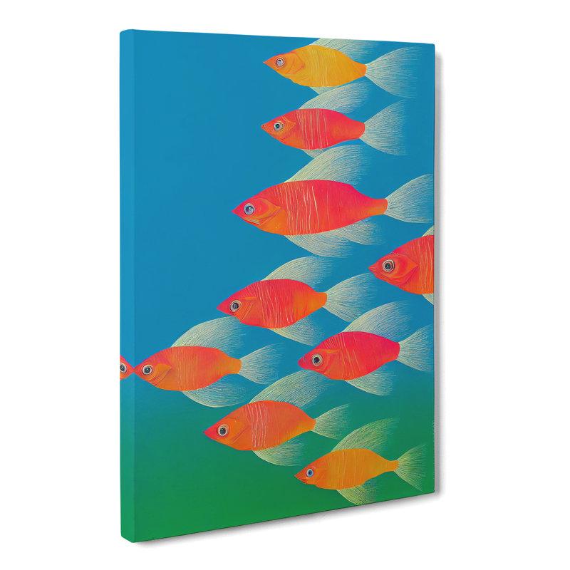 School Of Fish Vol.2 - Wrapped Canvas, 60cm H x 40cm W x 3cm D