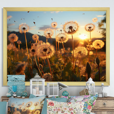 Mountain Dandelion Field III - Floral Canvas Art Print