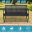 45,7 po Banc de patio en acier noir et WPC