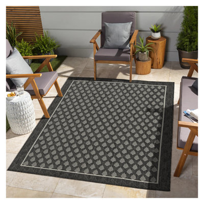 Tapis intérieur / extérieur anthracite 7 pi 10 po x 10 pi 3 po Sunshine
