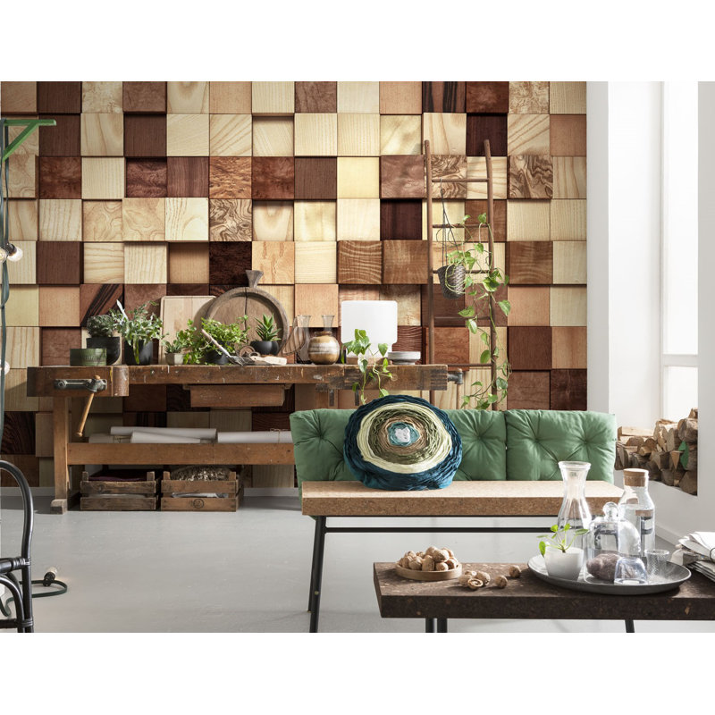 Wooden Pieces 3.68m x 2.54m Matte Mural