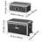 Metal Storage Trunk, Set of 2, Wooden Suitcase Storage Boxes with Padlocks, Large Trunk Includes Casters & 3 Metal Handles, Decorative Store Chest with Lids for Travel, Apartment, Dorm, Black-211501957