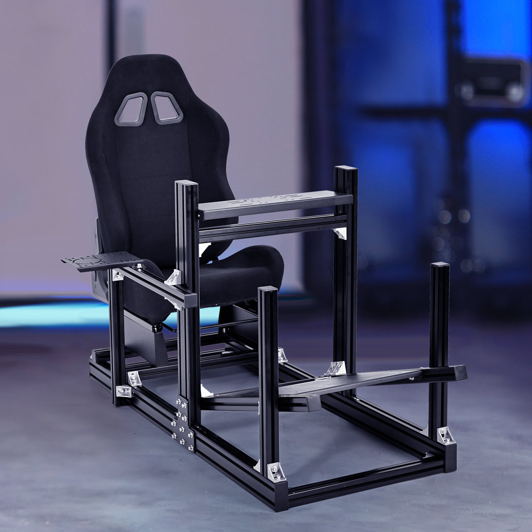Inbox Zero Adjustable PC & Racing Game Chair in Black