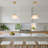 2- Light Glass Pendant Lights Kitchen Island 11.8" Frosted Glass Pendant Light-1777075455
