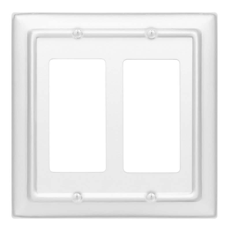 Architectural 2-Gang Rocker Standard Wall Plate, White