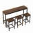 Long Dining Table Set With 3 Stools