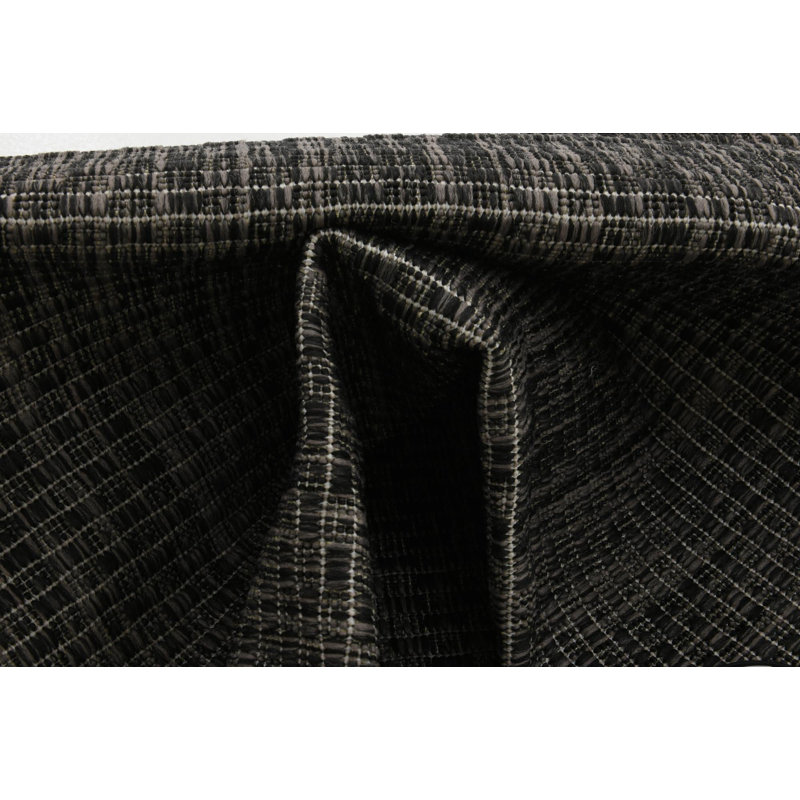Avaughn Indoor/Outdoor Area Rug, Rectangle 6'1" x 9', Black