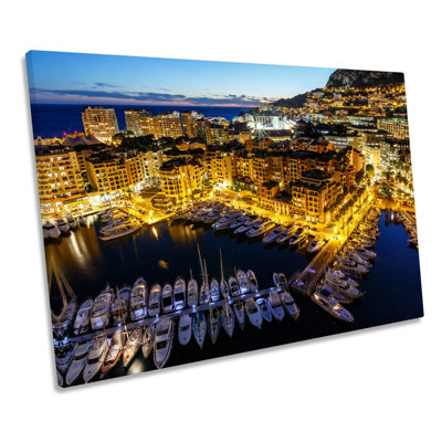 French Riviera Mediterranean - Wrapped Canvas Print