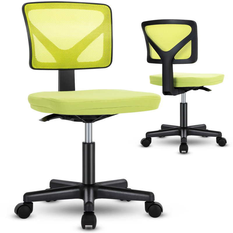 Petite chaise de bureau avec soutien lombaire Sweetcrispy, Vert