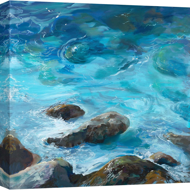 Landscape Painting: Just Dip Your Toe In by Nel Whatmore - Wrapped Canvas Print, 50cm H x 50cm W