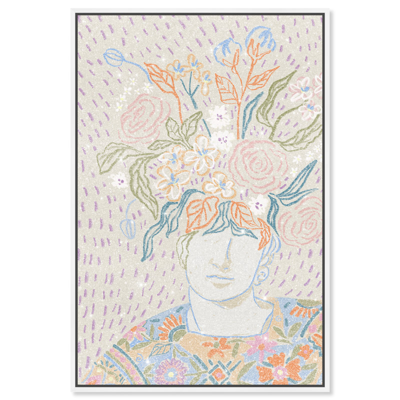 Flourishing Canvas People Print by Oliver Gal, Black Frame, 10 x 15, White Floater Frame, 17"H x 25"W