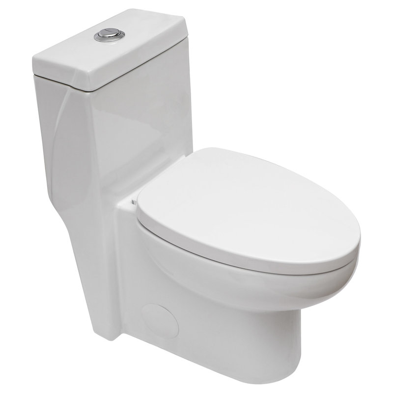 Toilette en céramique avec double chasse et bol à jupe - Élégante pièce maîtresse de la salle de bain