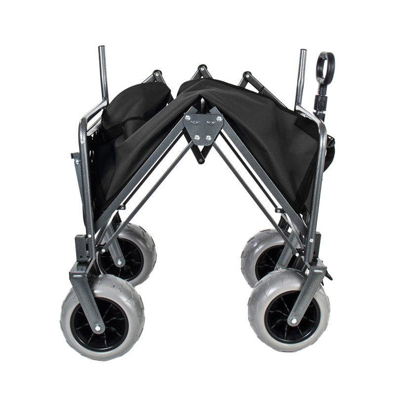 Le chariot pliable 3-en-1 se convertit en un chariot de chariot pliant convertible avec un plateau pliable monté à l'arrière